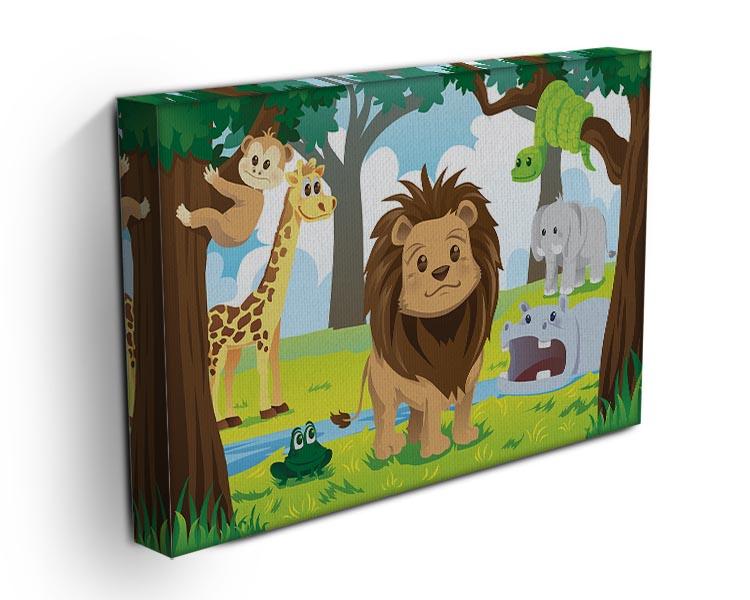wild jungle animals in the animal kingdom Canvas Print or Poster - Canvas Art Rocks - 3