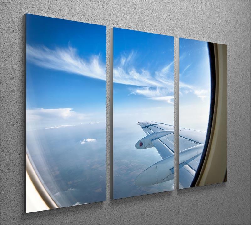 window aircraft during flight 3 Split Panel Canvas Print - Canvas Art Rocks - 2