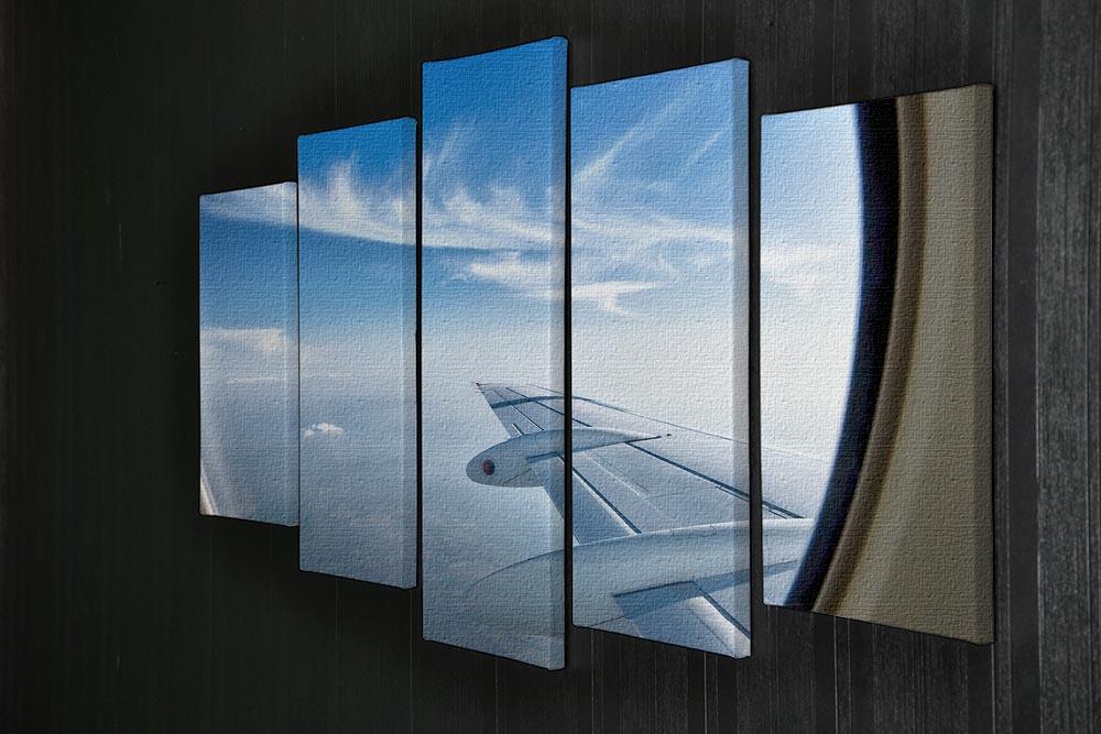 window aircraft during flight 5 Split Panel Canvas  - Canvas Art Rocks - 2