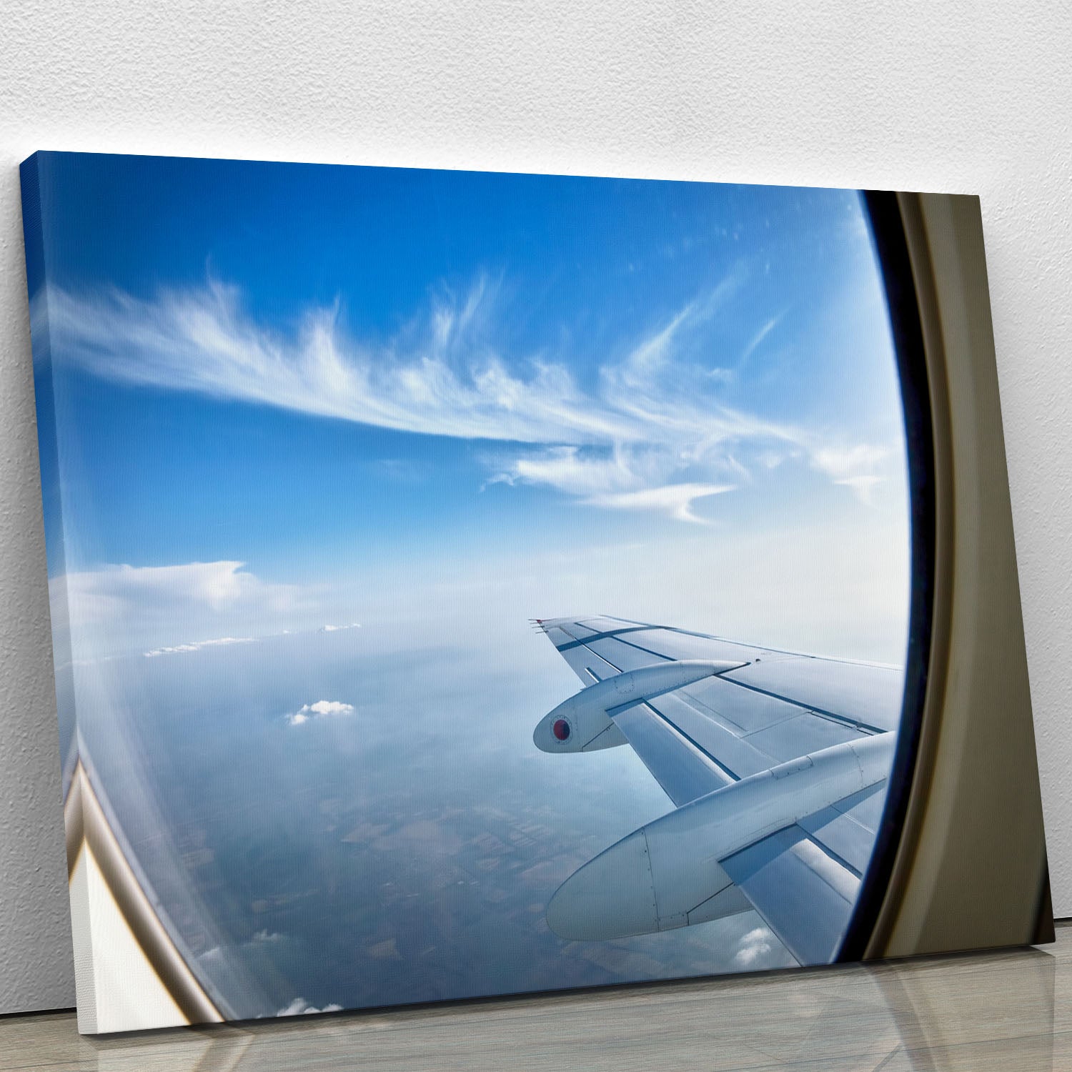 window aircraft during flight Canvas Print or Poster - Canvas Art Rocks - 1
