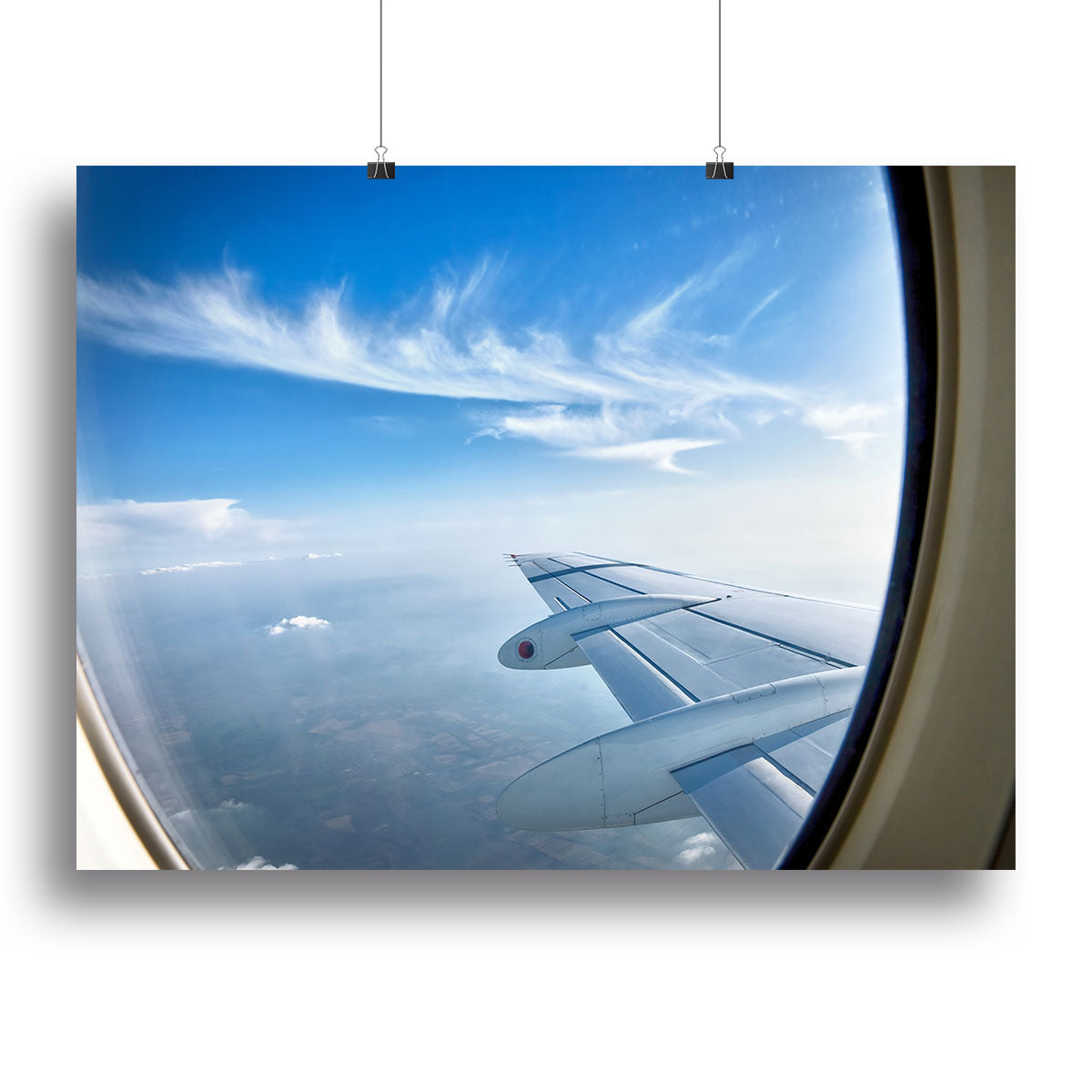 window aircraft during flight Canvas Print or Poster - Canvas Art Rocks - 2