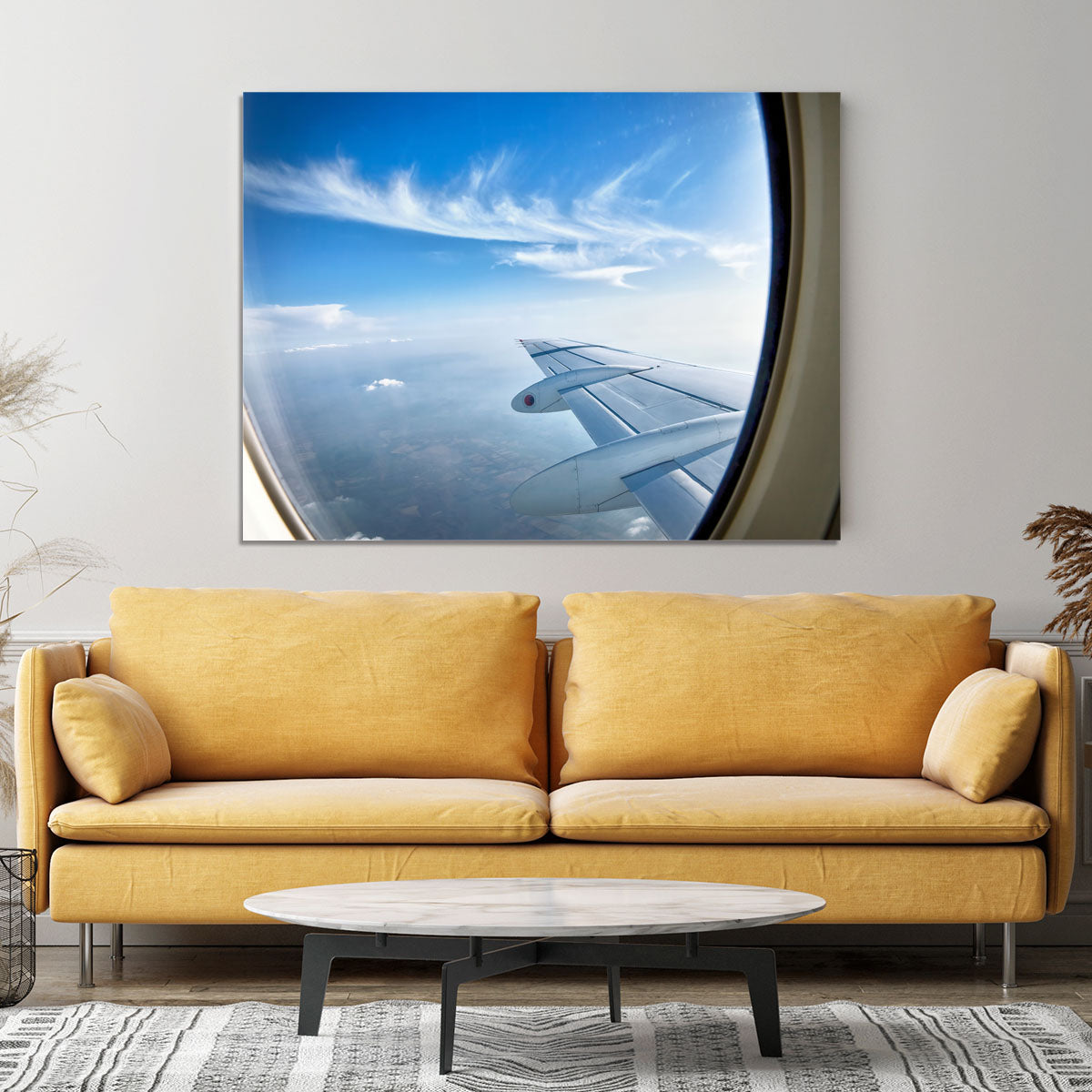 window aircraft during flight Canvas Print or Poster - Canvas Art Rocks - 4