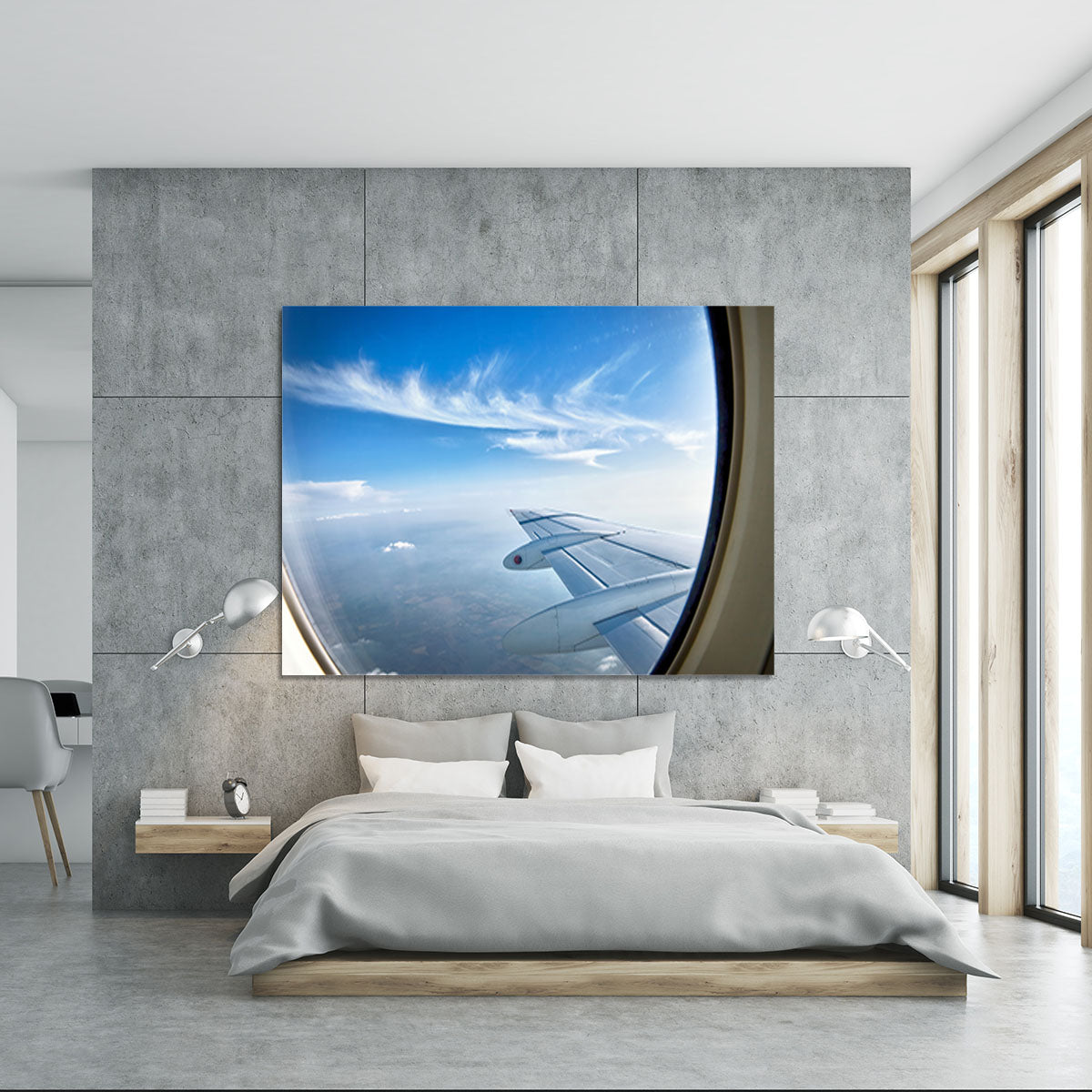 window aircraft during flight Canvas Print or Poster - Canvas Art Rocks - 5