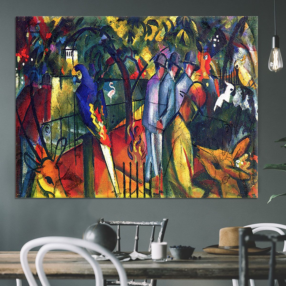 zoological gardens by Macke Canvas Print or Poster - Canvas Art Rocks - 3